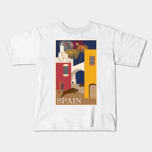 Vintage Poster Spain Kids T-Shirt